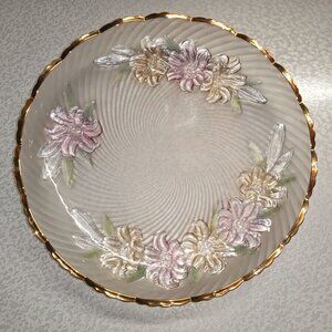 New Flora Glass New Collection Hand Painted Tray-Hasegawa Glass-Japan